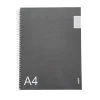 Note! Caderno Espiral A4 Quadriculado Preto Tecnoline