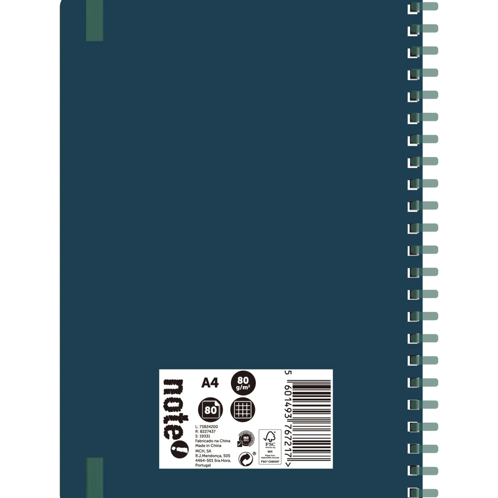 Note! Caderno Espiral A4 Soft 80 Folhas 80G Quadriculado