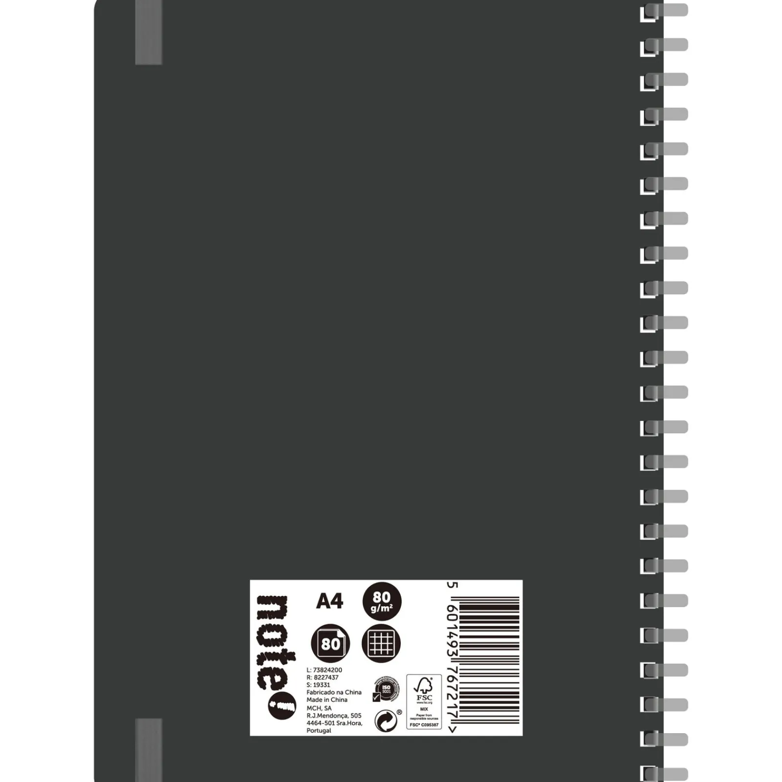 Note! Caderno Espiral A4 Soft 80 Folhas 80G Quadriculado