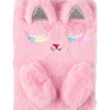 Outras Marcas Caderno Gift A5 80 Folhas Peluche Gata Rosa