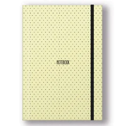 Hot Note! Caderno Gift A5 com elástico 96 folhas Liso Pastel Pintas
