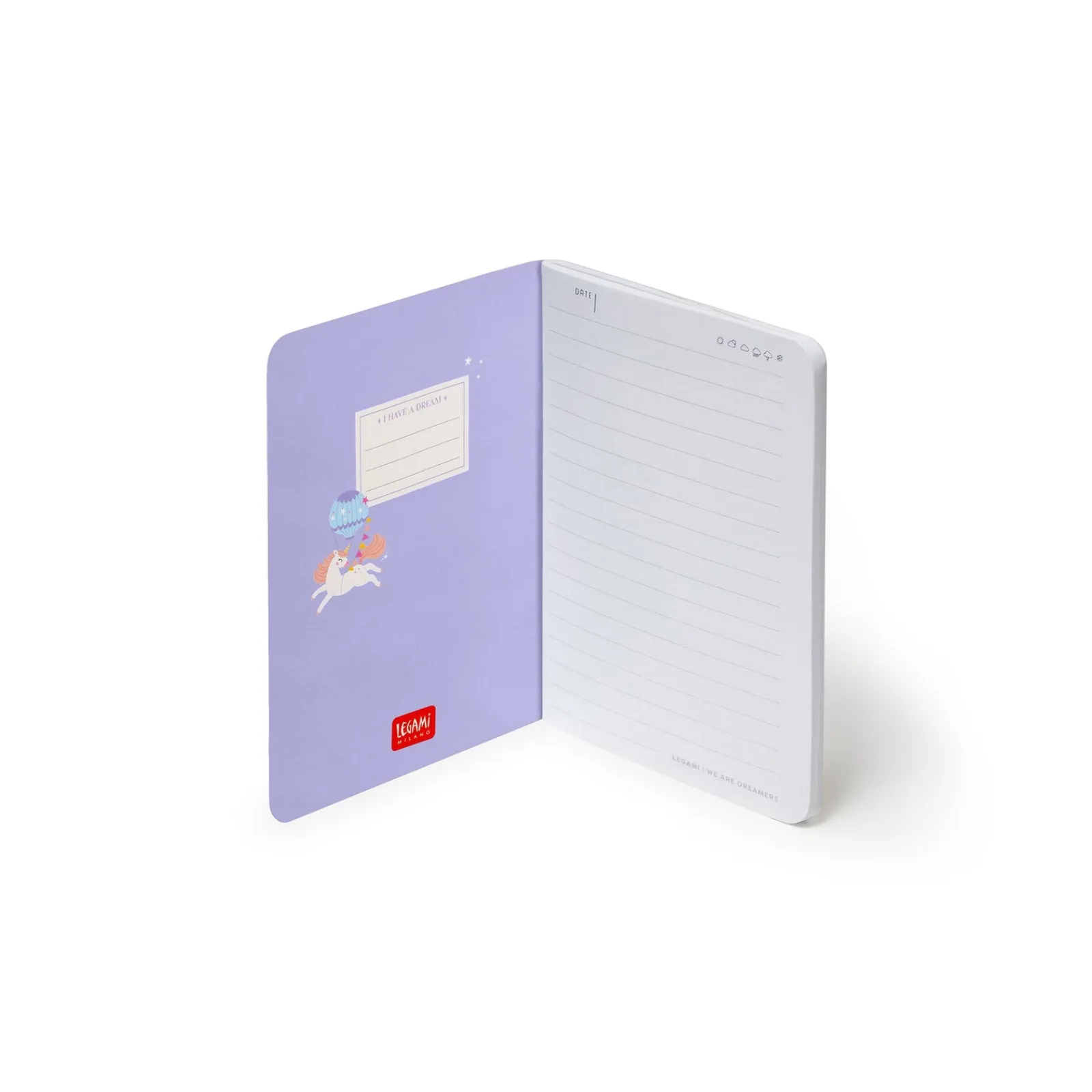 Legami Caderno Pequeno Pautado - Unicórnio