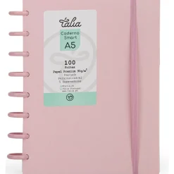 Talia Caderno Smart A5 com Elástico 100 Folhas Rosa Pastel