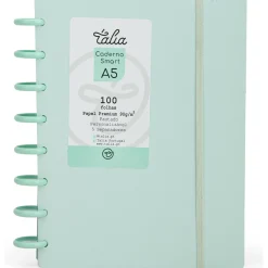 Online Talia Caderno Smart A5 com Elástico 100 Folhas Verde Pastel