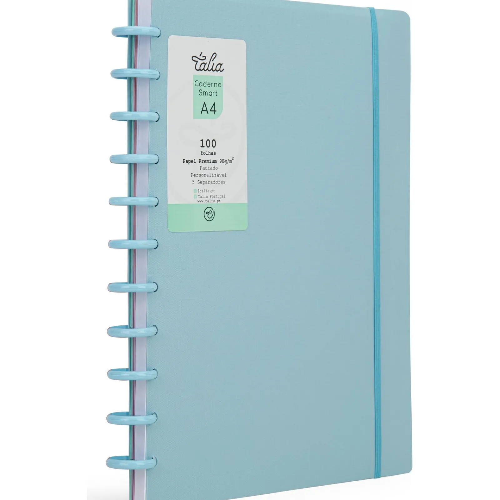 Sale Talia Caderno Smart A4 com Elástico 100 Folhas Artic Ice