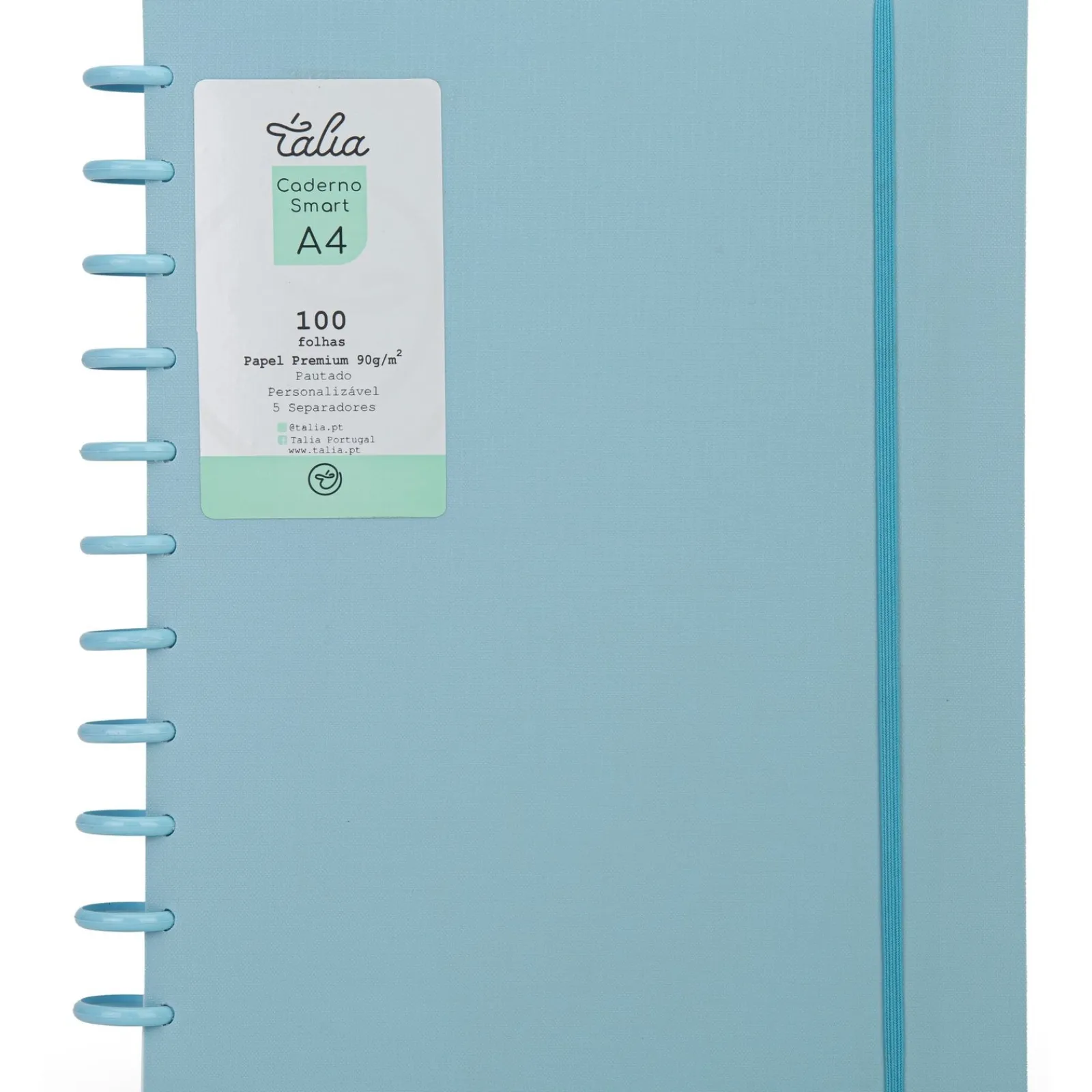 Sale Talia Caderno Smart A4 com Elástico 100 Folhas Artic Ice