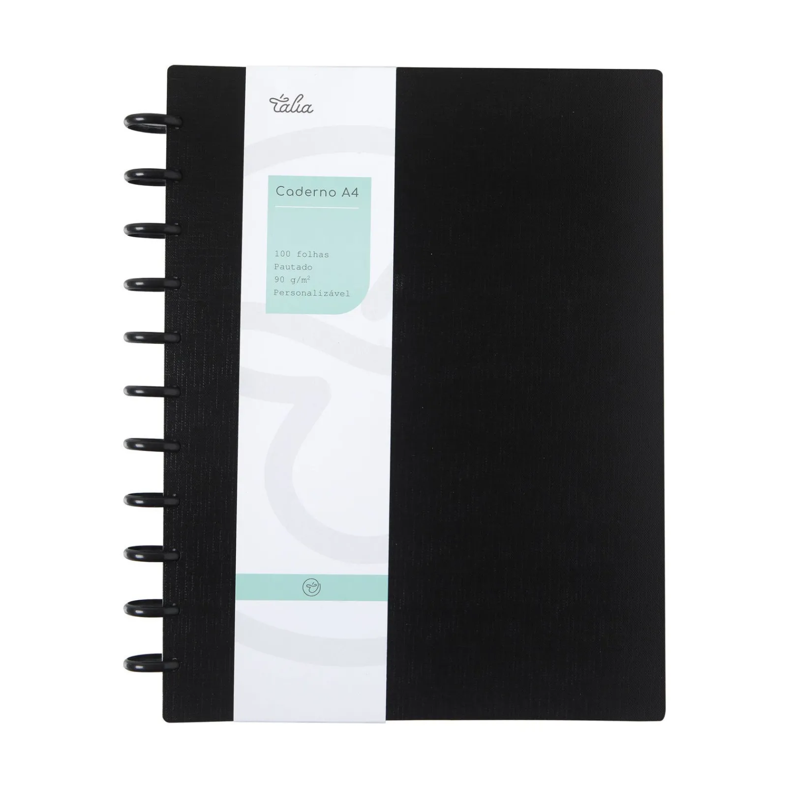 Online Talia Caderno Smart A4 Pautado 100 Folhas Preto