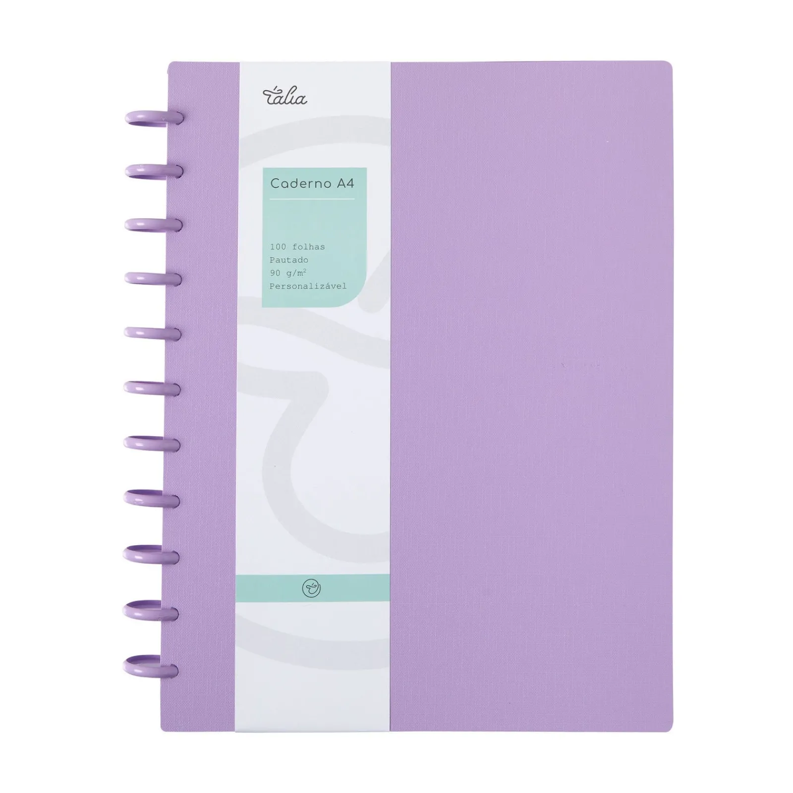 Talia Caderno Smart A4 Pautado 100 folhas Lavanda