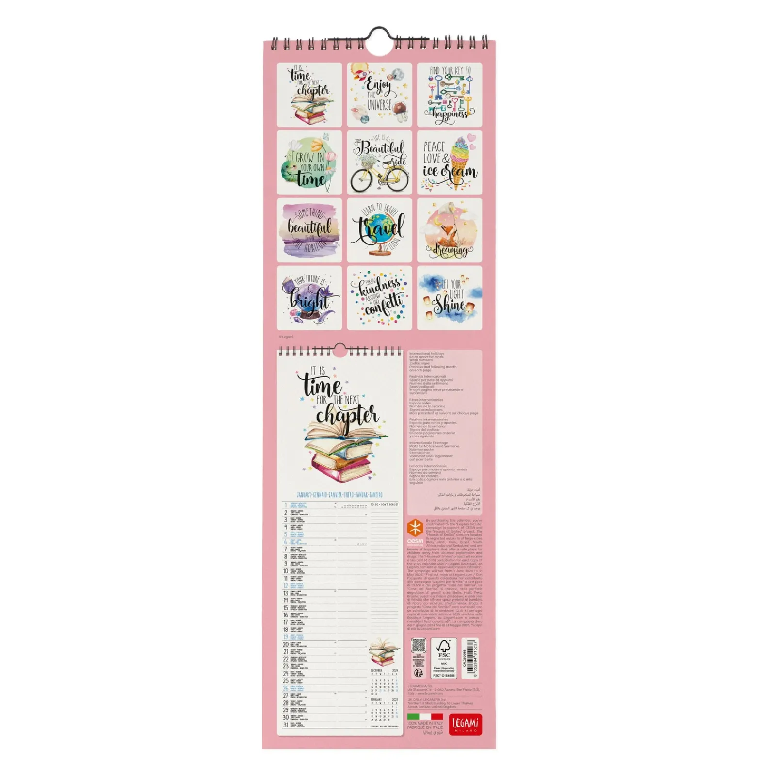 Legami Calendário 2025 16X49 - Aphorisms