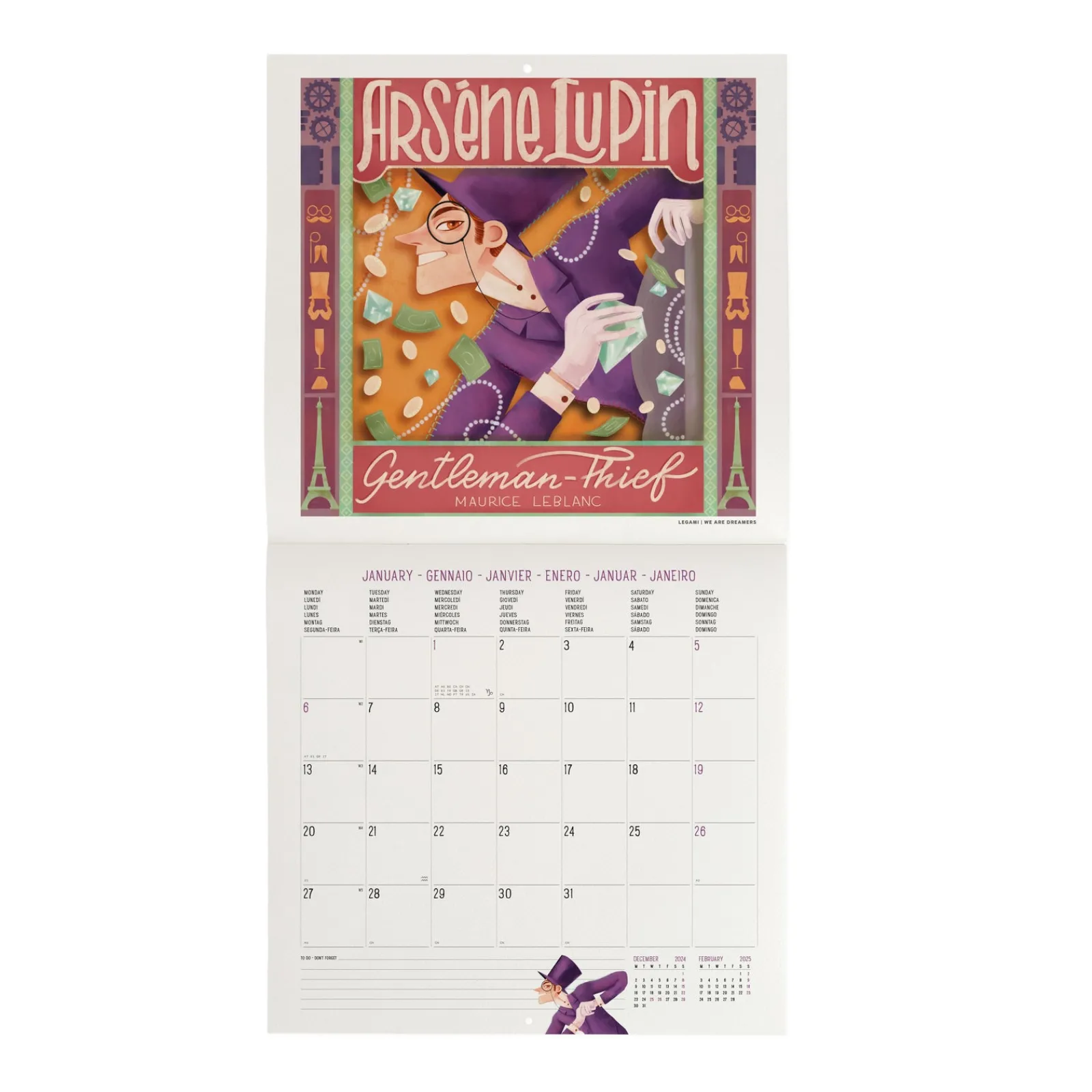 Legami Calendário 2025 30X29 - Booklover