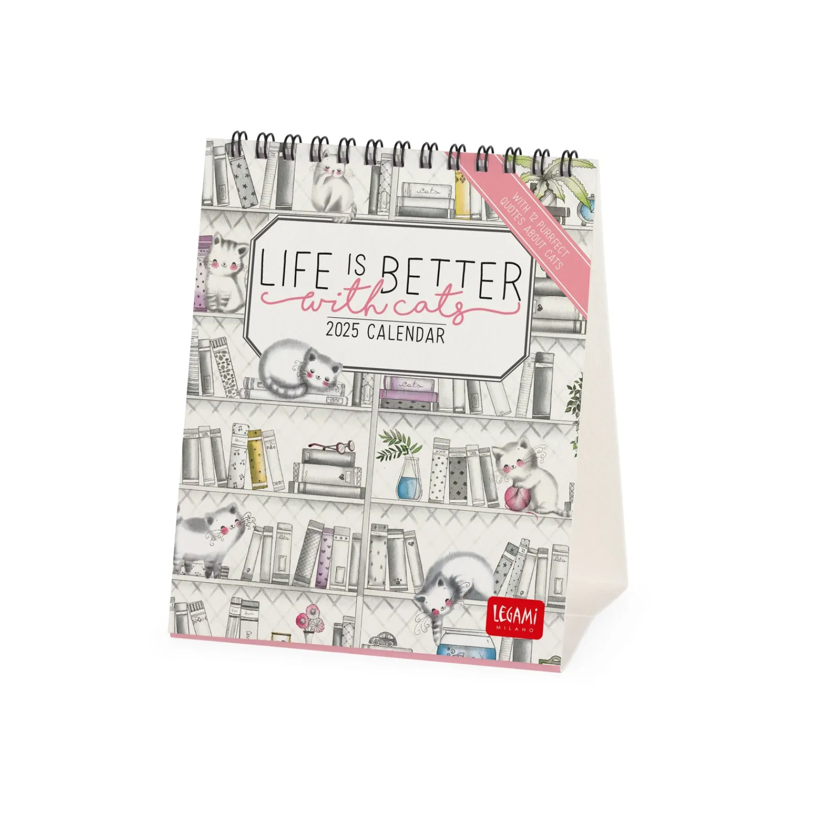 New Legami Calendário Secret 2025 - Sketchy Cats