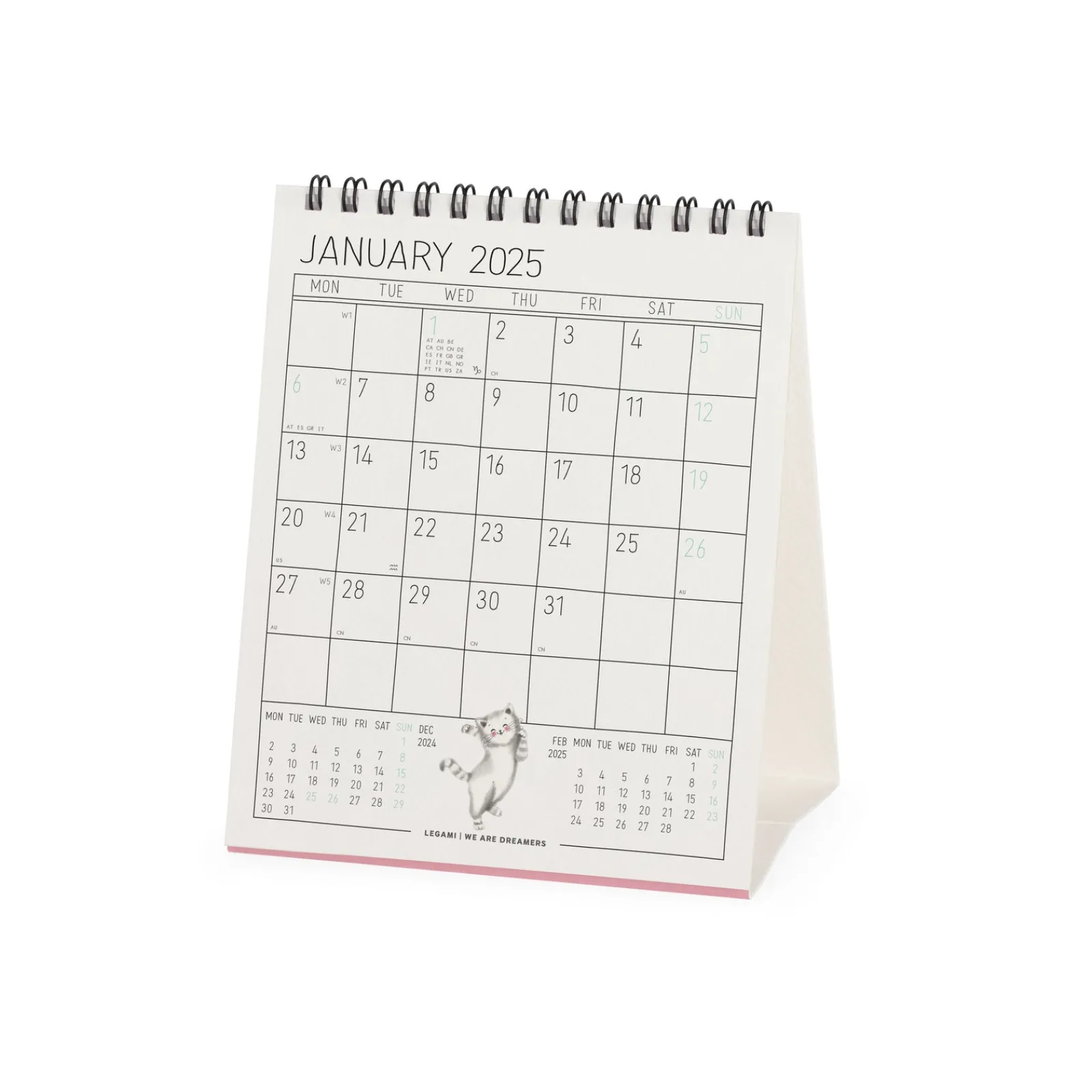 New Legami Calendário Secret 2025 - Sketchy Cats