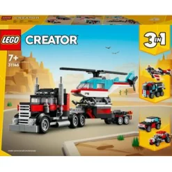 Sale Lego-Creator Camião De Plataforma Com Helicóptero