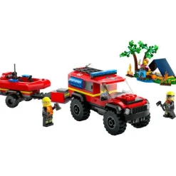 Lego-City Camião Dos Bombeiros 4X4 Com Barco Lego