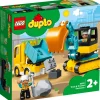 Lego-Duplo Camião E Escavadora De Lagartas