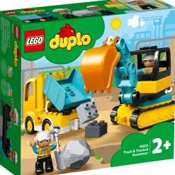 Lego-Duplo Camião E Escavadora De Lagartas