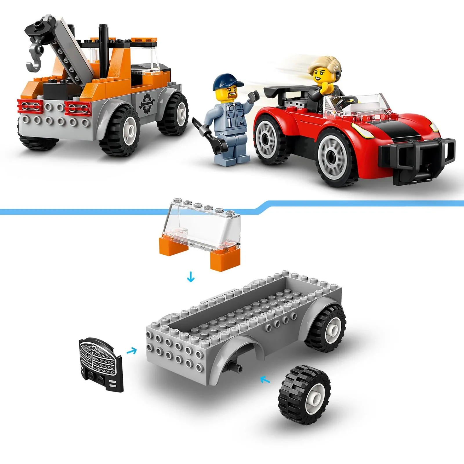 Sale Lego-City Camião-Reboque e Reparação Carro Desp