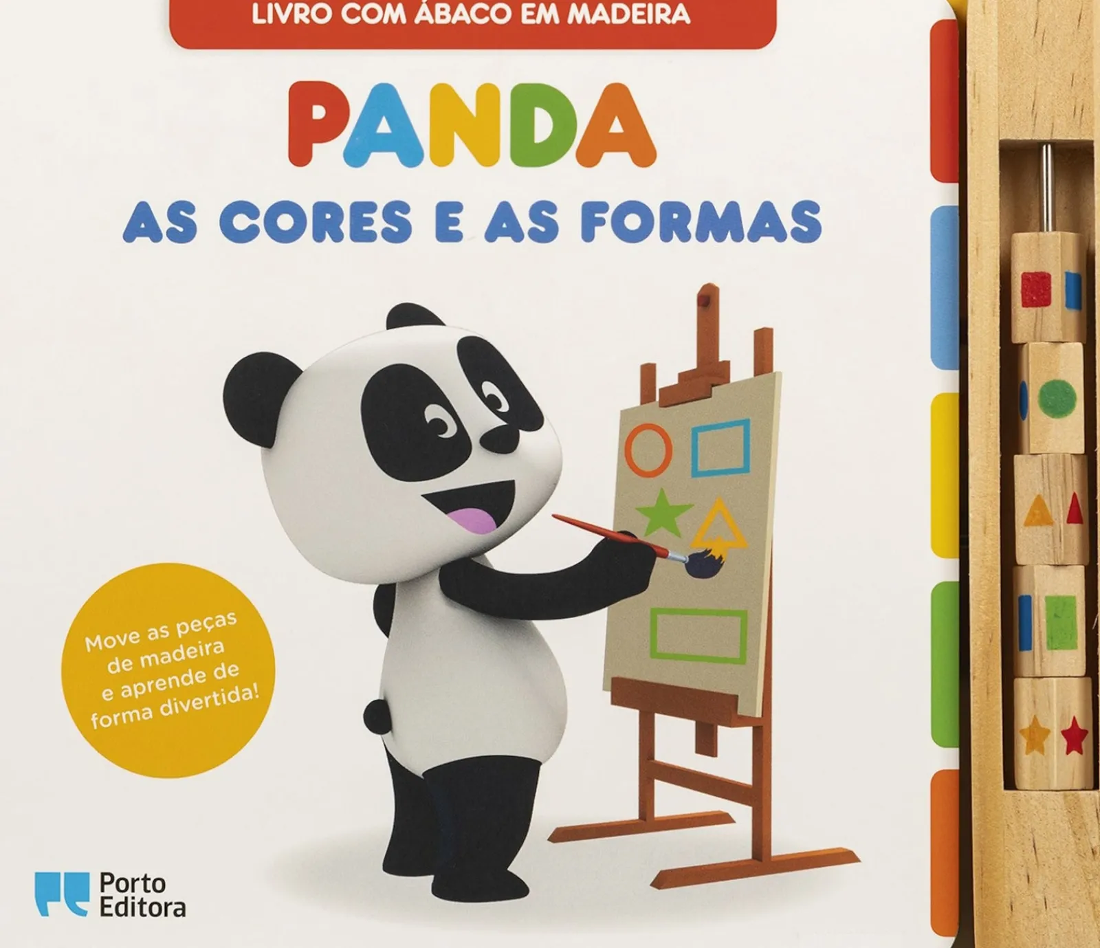 Porto Editora Canal Panda - as Cores e as Formas de Diana Almeida - Livro com Ábaco em Madeira