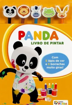 Porto Editora Canal Panda - Livro de Pintar Com 5 Lápis de Cor e 5 Borrachas Muito Giras!