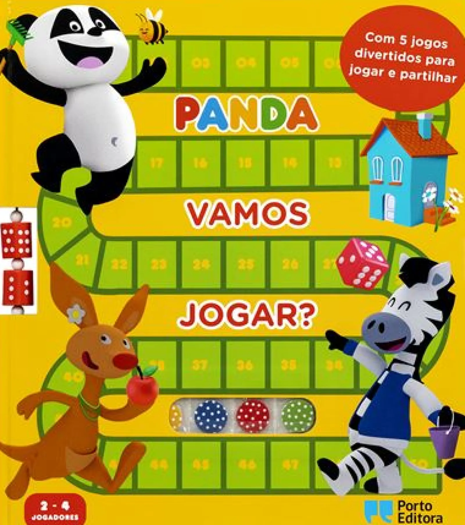 Porto Editora Canal Panda - Vamos Jogar? - com 5 Jogos de Tabuleiro para Jogar e Partilhar