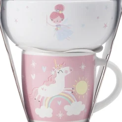 Hot Kasa Caneca + Taça Unicórnio Rosa