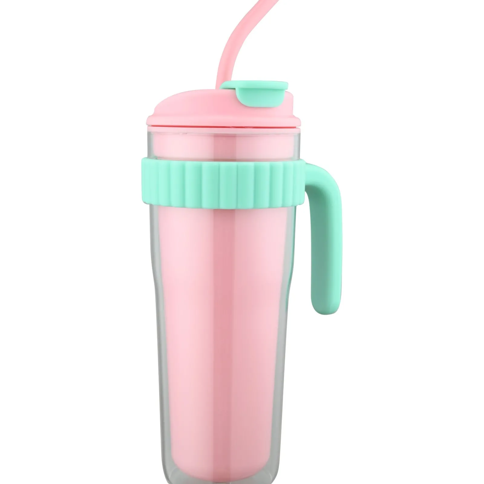 Kasa Caneca Happiness 900Ml Rosa e Verde