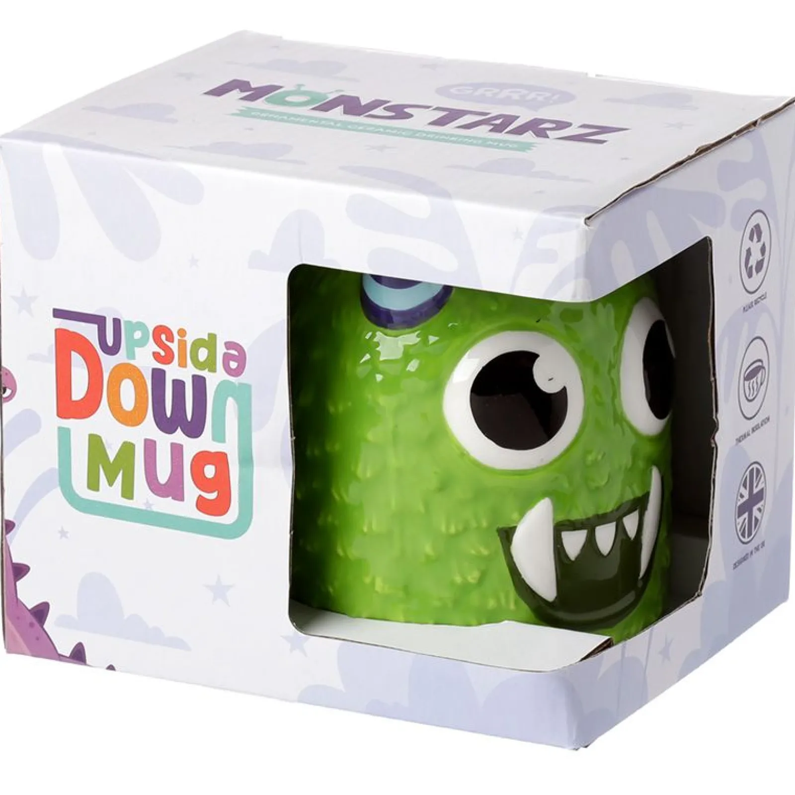 Puckator Caneca Invertida - Monstros Verde