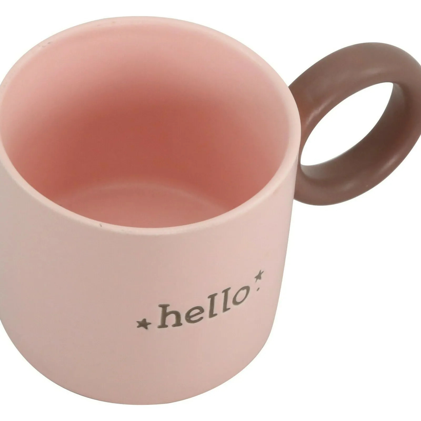 Clearance Kasa Caneca Rosa Hello com Asa Castanha