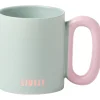 Kasa Caneca Verde com Asa Rosa Lively