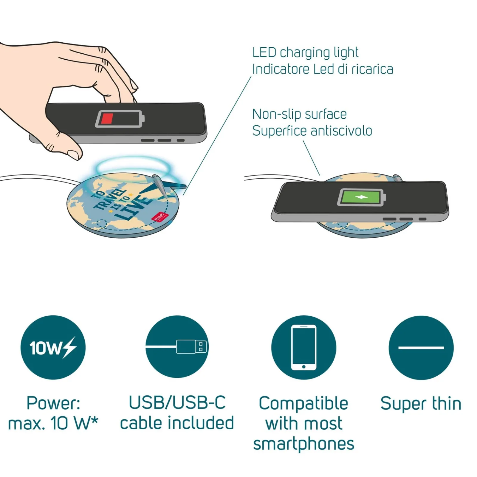 Clearance Legami Carregador Wireless - Travel