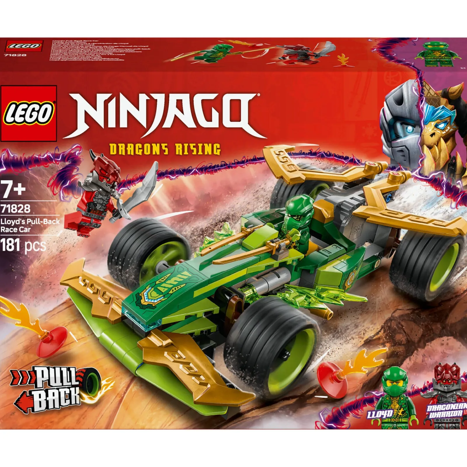 Lego-Ninjago Carro De Corrida Pull-Back Do Lloyd Lego
