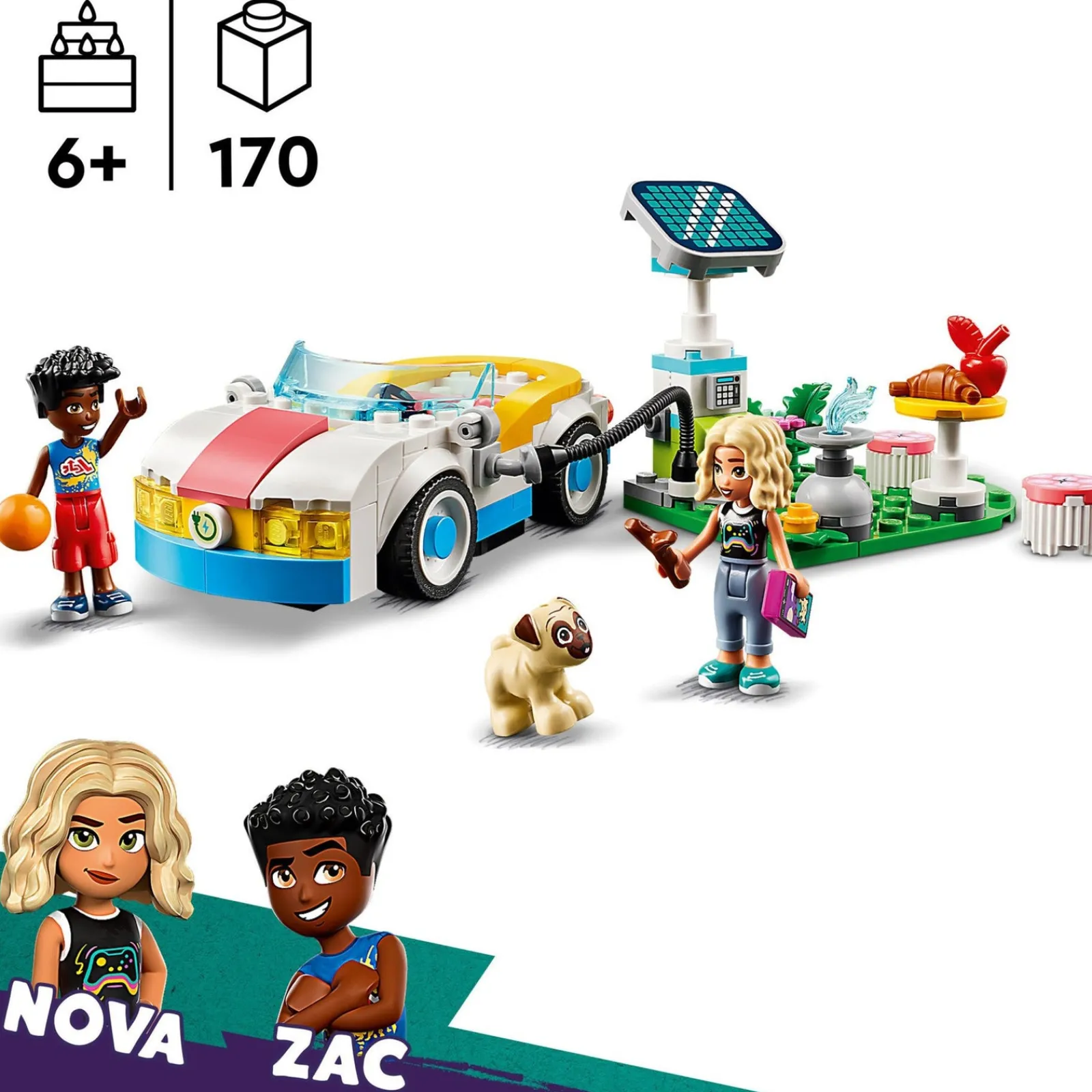 Lego-Friends Carro Elétrico E Carregador