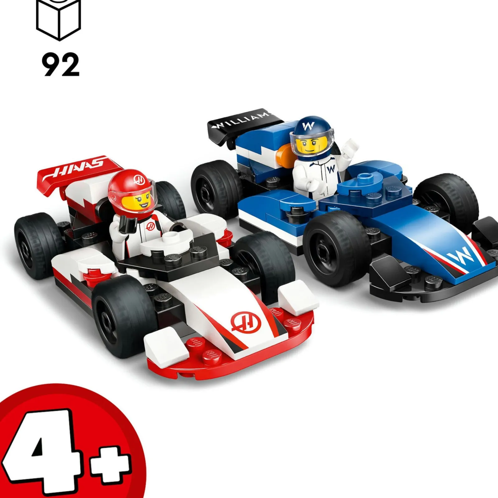 Lego-City Carros de Corrida de F1 da Williams Racing e Haas Lego