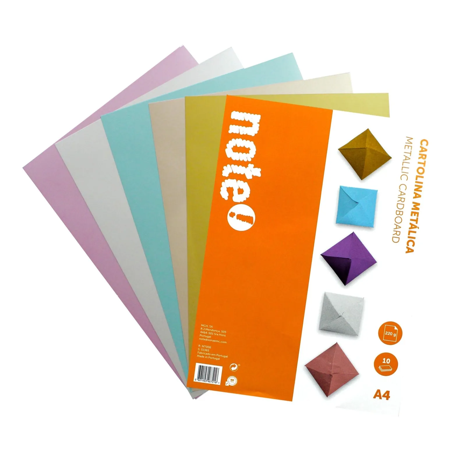 Note! Cartolina Metálica A4 10 Folhas