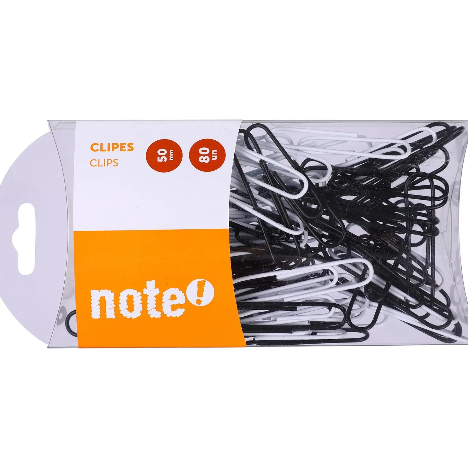 Note! Clips Brancos e Pretos 50mm