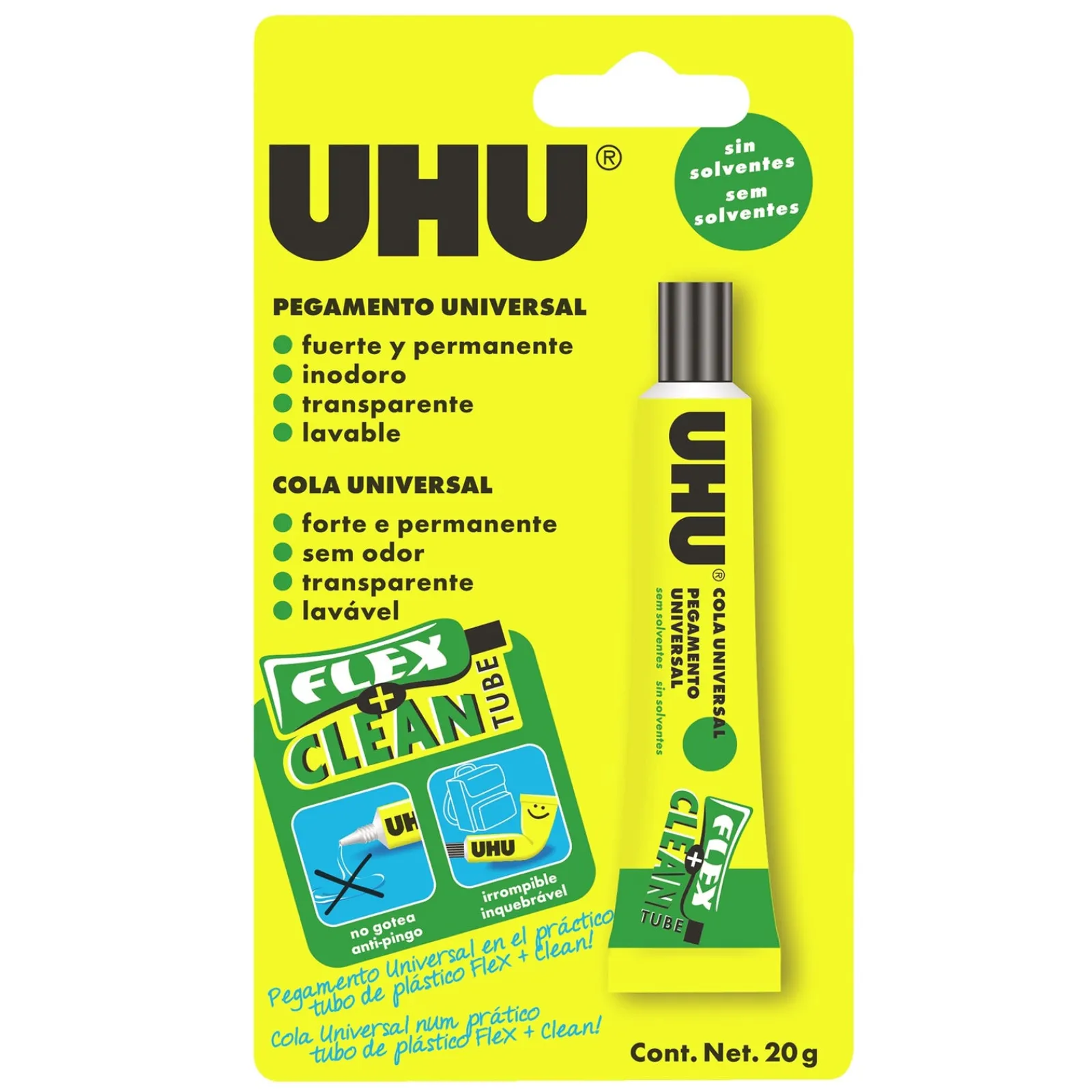 Sale Uhu Cola Universal sem Solventes Tubo Plástico 20ml