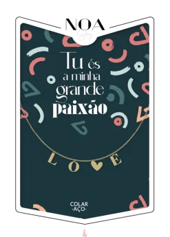 Lovely Story Colar Aço Dourado - Love