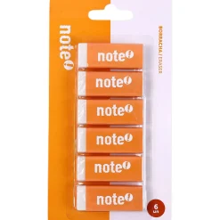 Note! Conjunto 6 Borrachas Branco