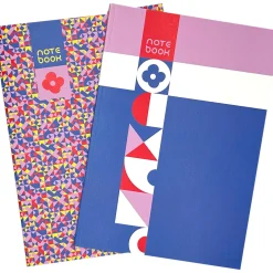 Note! Conjunto 2 Cadernos Agrafados A5 Liso 96F Flower