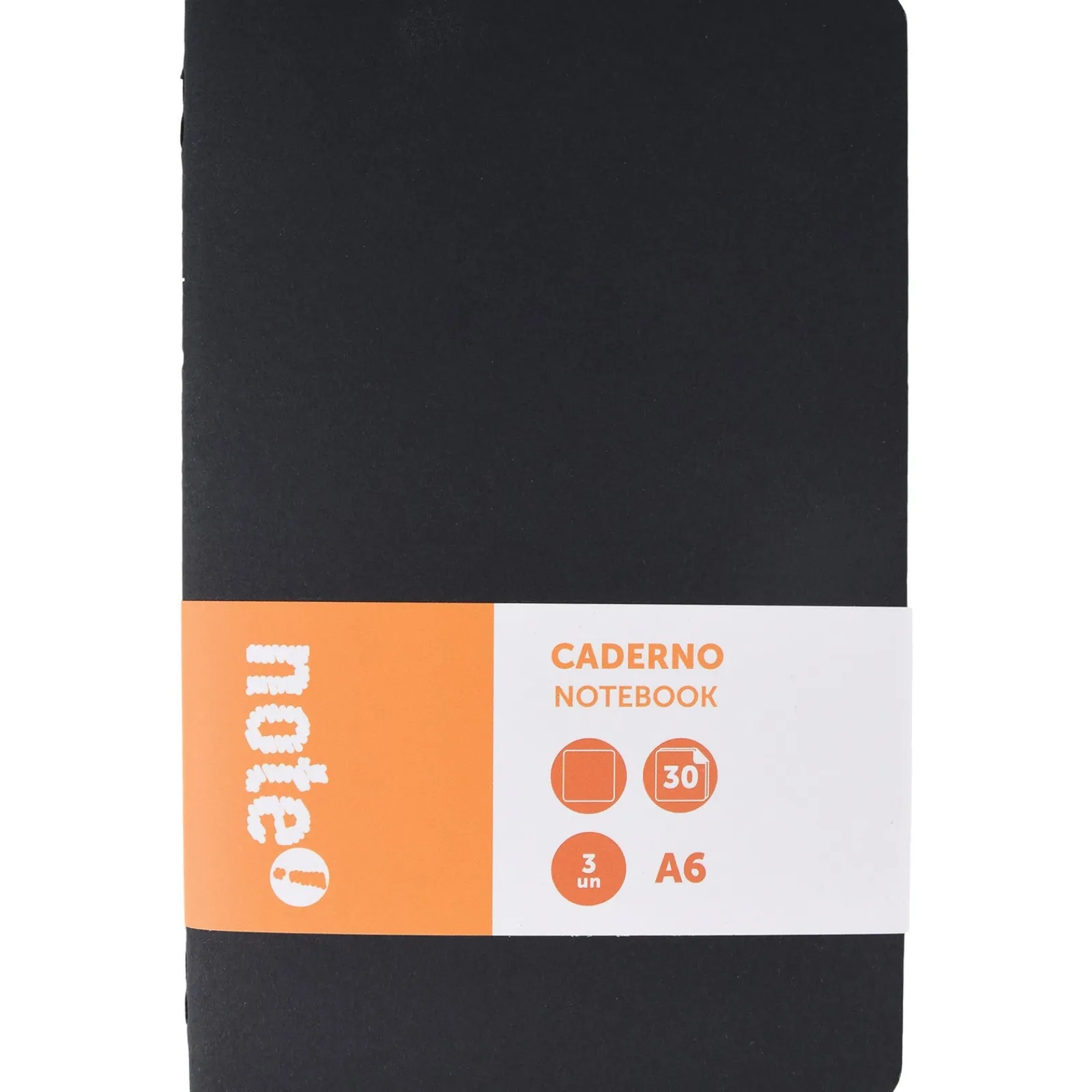 Note! Conjunto 3 Cadernos Agrafado 9X14cm Linhas 30 Folhas 80grm