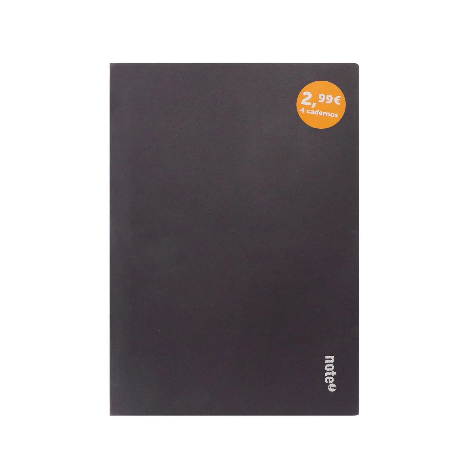 Note! Conjunto 4 Cadernos Agrafados Pautados A4 Pretos