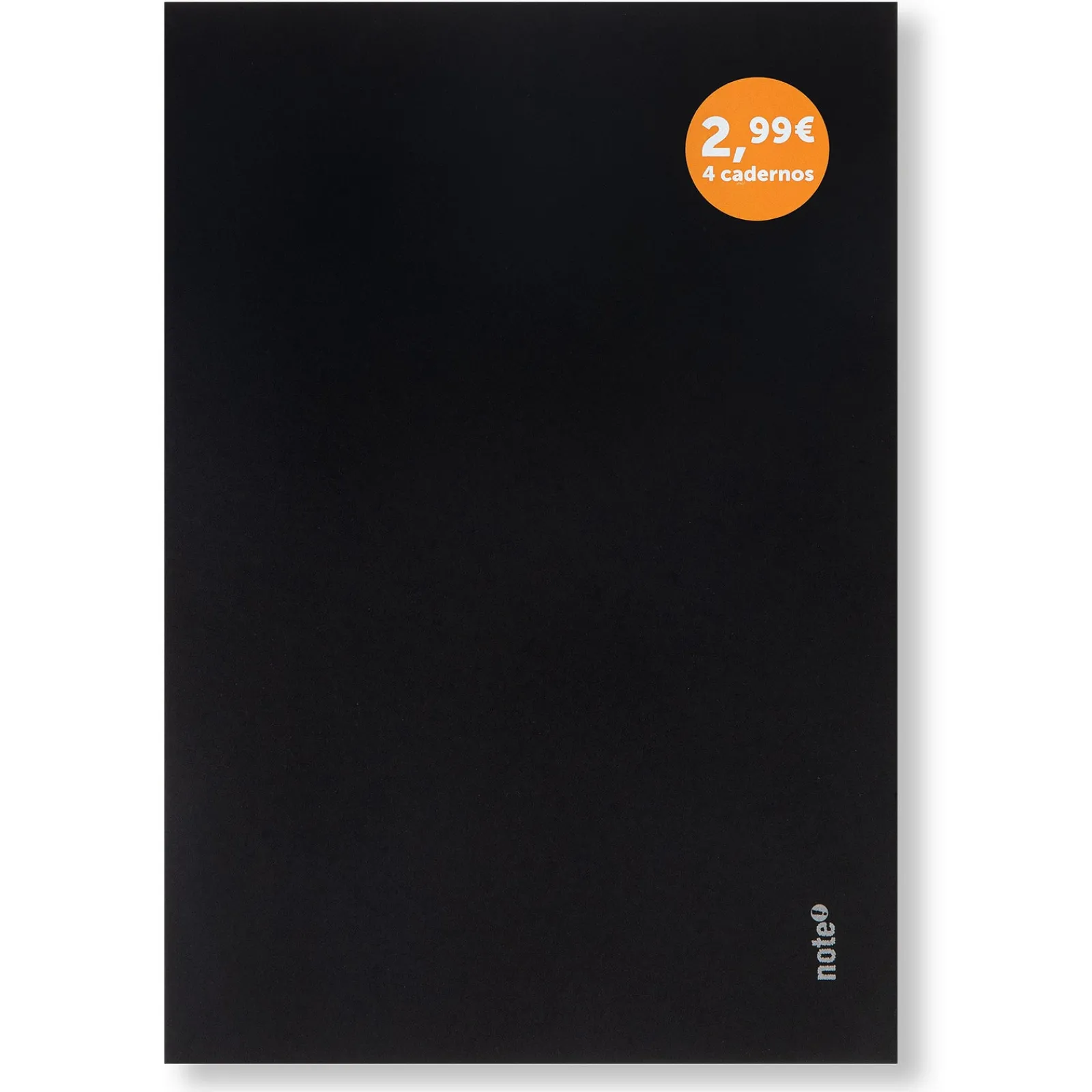 Note! Conjunto 4 Cadernos Agrafados Pautados A4 Pretos