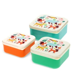 Hot Rex Conjunto 3 Caixas Lanche - Woodland