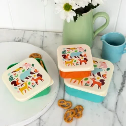 Hot Rex Conjunto 3 Caixas Lanche - Woodland