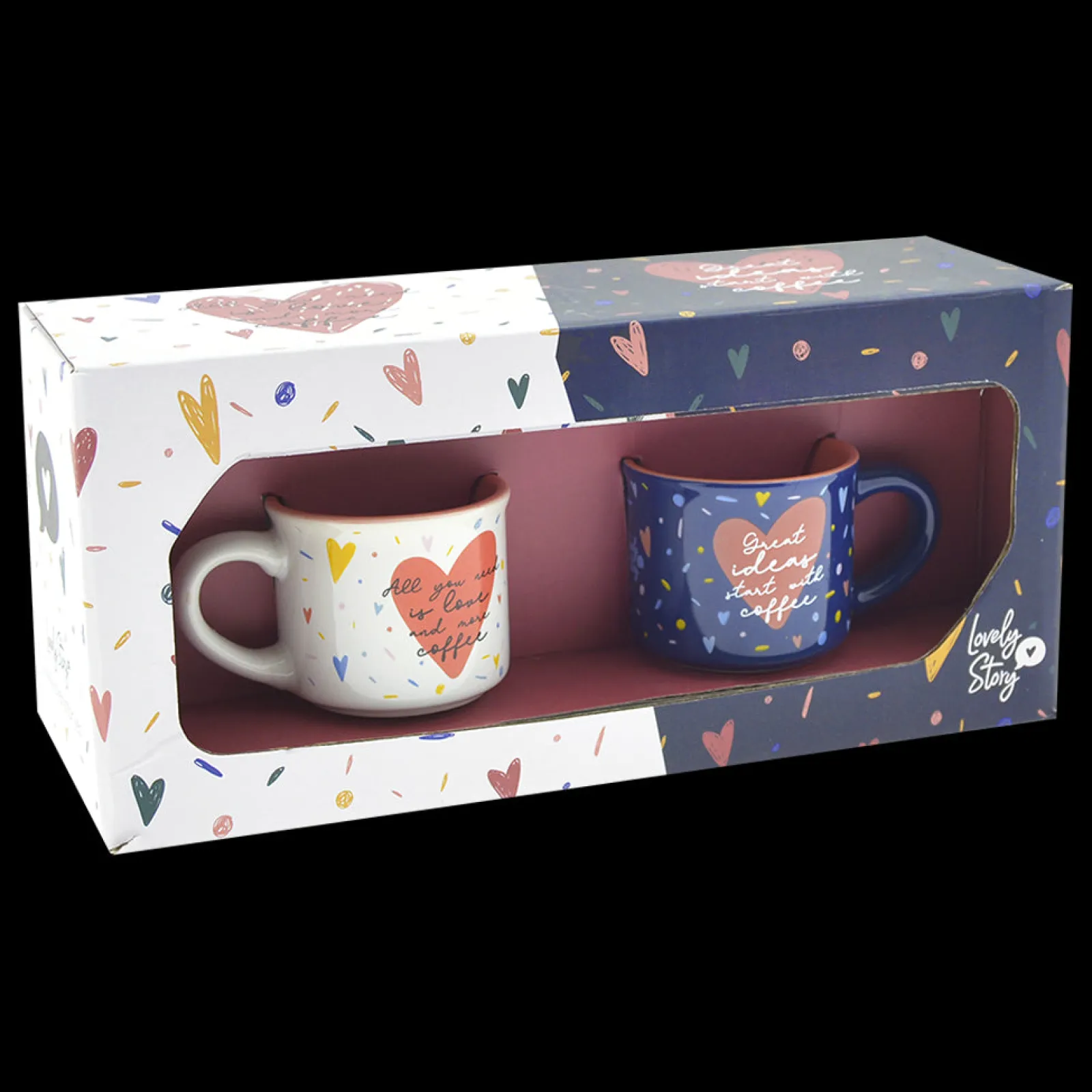 Aurea Conjunto 2 Chávenas Café - Hearts