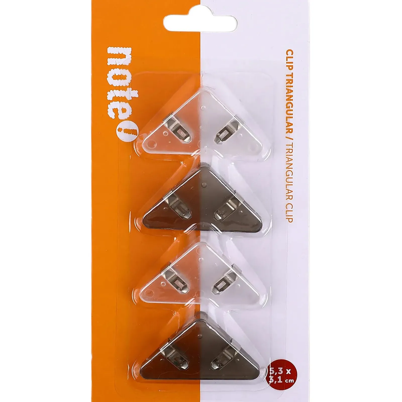 Note! Conjunto 4 Clips Triangulares 5,3x3,1cm