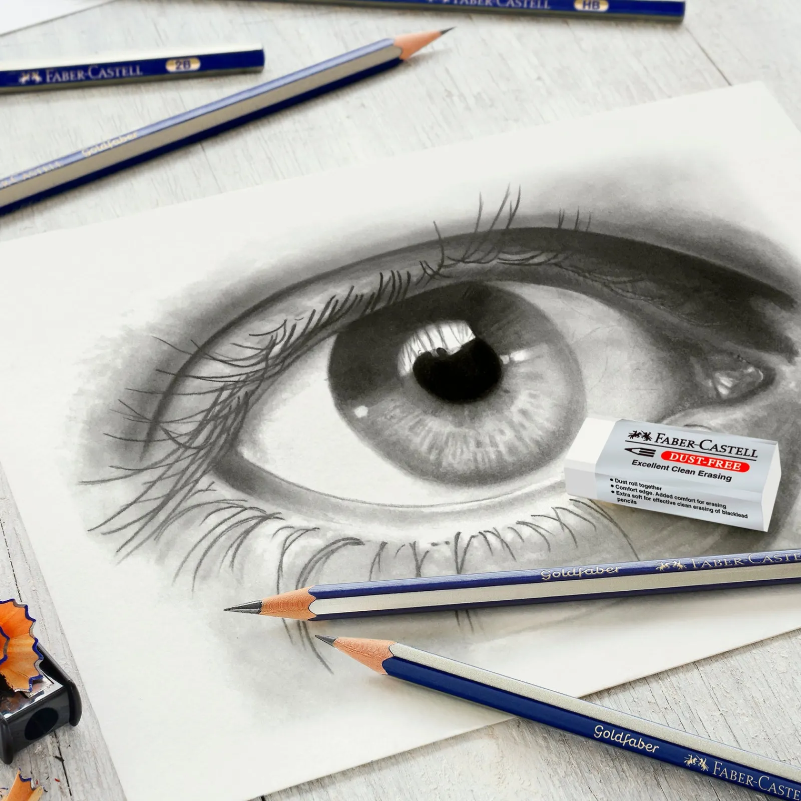 Faber Castell Conjunto 2 Lápis HB + Afia + Borracha