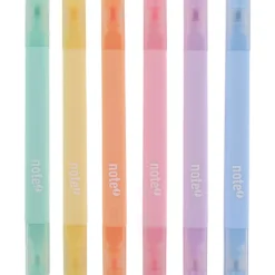 Note! Conjunto 6 Marcadores Fluor Pastel