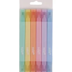 Note! Conjunto 6 Marcadores Fluor Pastel