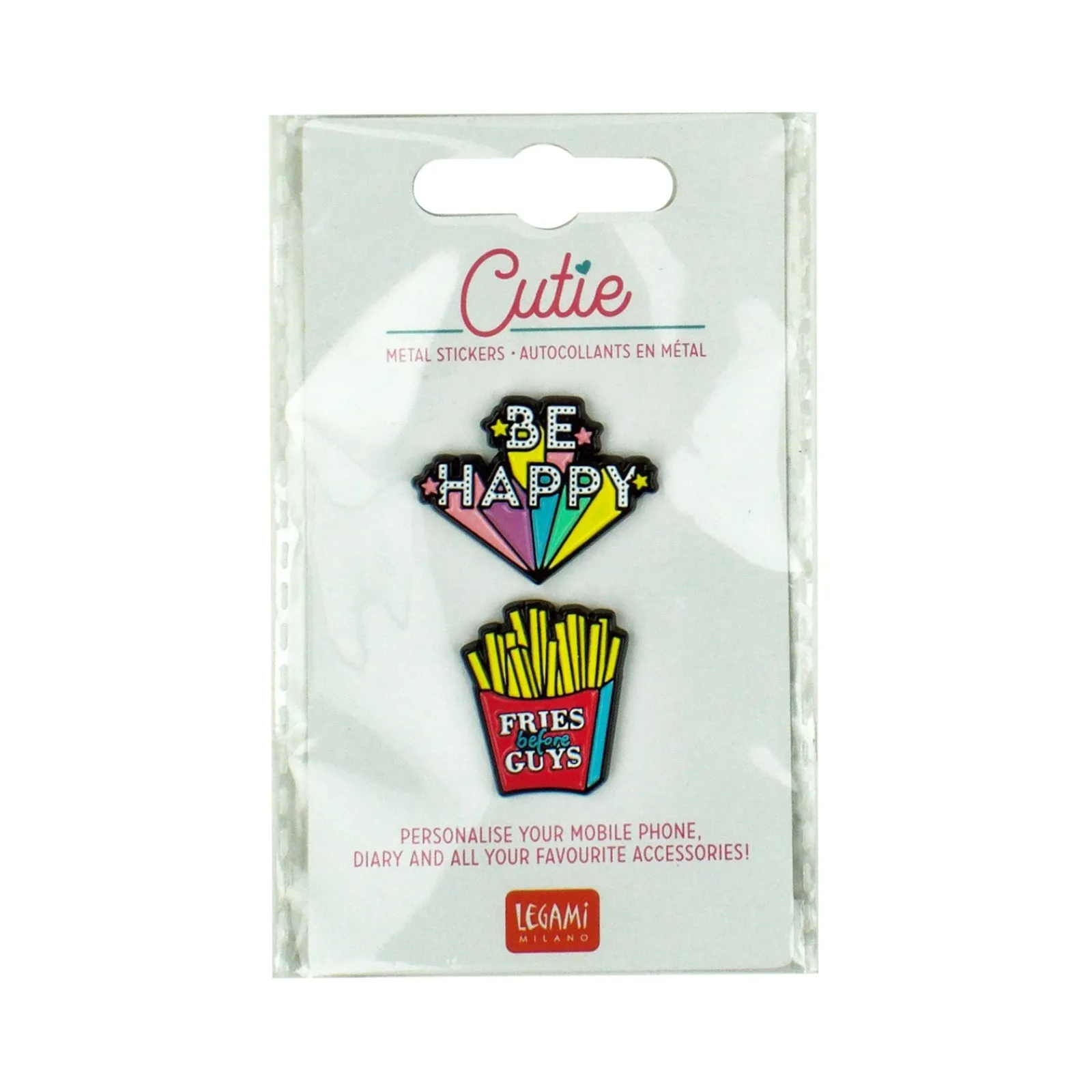 Legami Conjunto 2 Stickers Metal - Be Happy